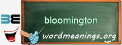 WordMeaning blackboard for bloomington